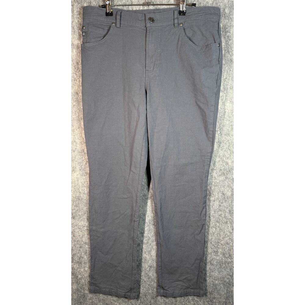 Free Fly Mens Canvas Gray Casual 5 Pocket Bamboo Pants Size 32x32